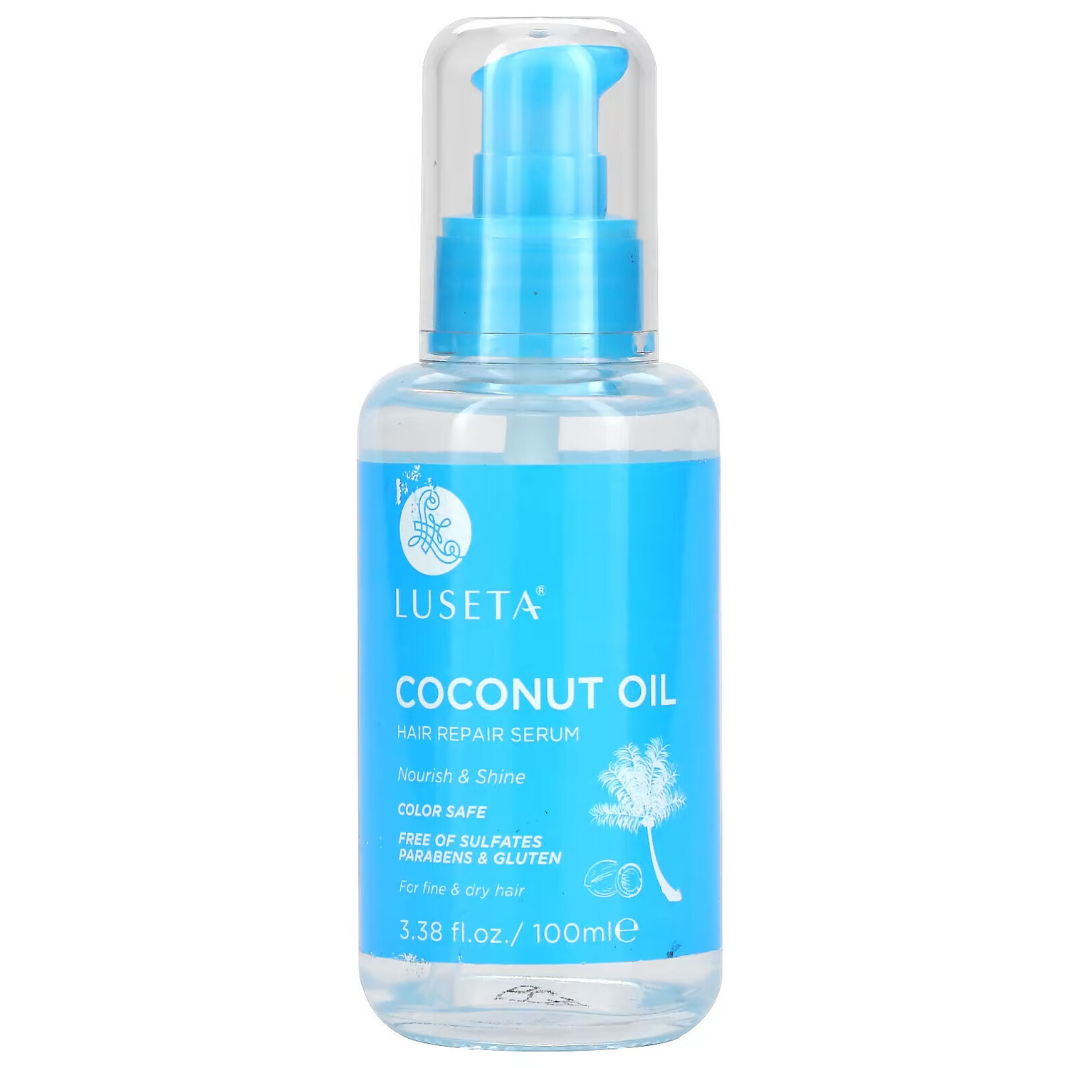 

Luseta Beauty, Coconut Oil, восстанавливающая сыворотка для волос, 100 мл (3,38 жидк. Унции)