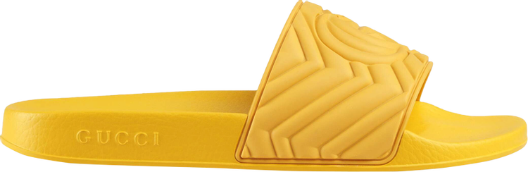 Сандалии Gucci Quilted Slide Yellow, желтый сандалии gucci quilted slide black черный
