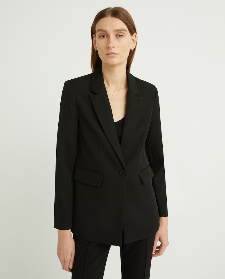 Однотонный женский пиджак к наряду Yas, черный пиджак черный нарядный 44 46 размер