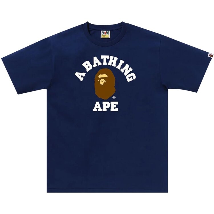 

Футболка BAPE College Tee, темно-синий