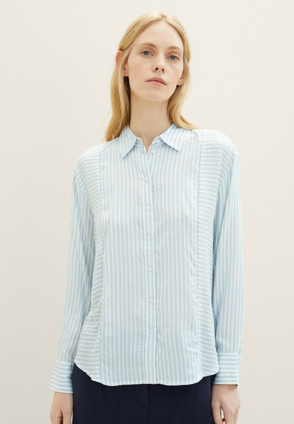 

Рубашка TOM TAILOR, цвет blue offwhite stripe