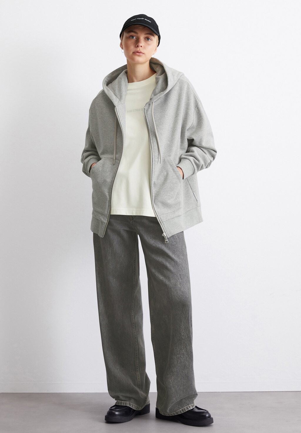 

Толстовка на молнии OVERSIZED AUS SOFTEM Marc O'Polo DENIM, серый