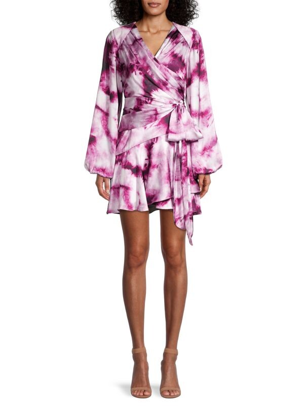 

Платье с запахом danica tie-dyed Elliatt White purple