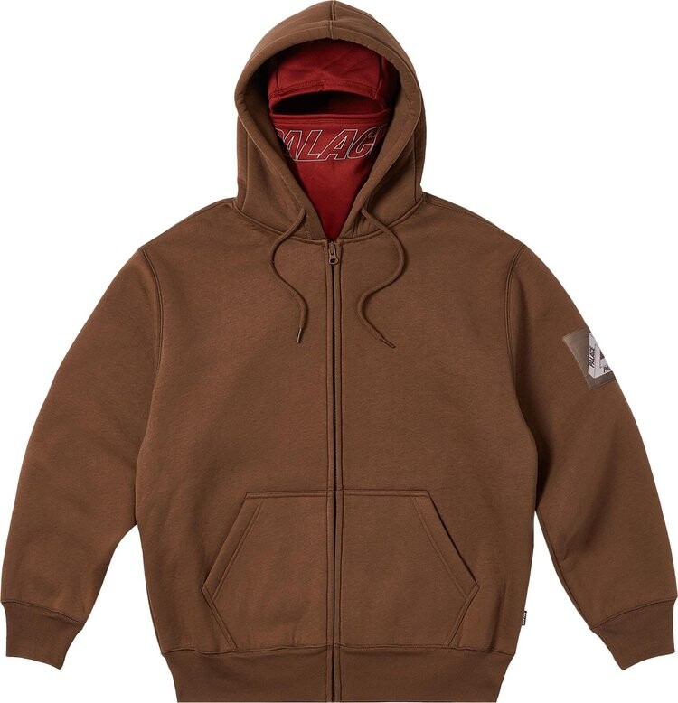 

Толстовка Palace Facemask Shearling Thermal Hood 'Brown', коричневый