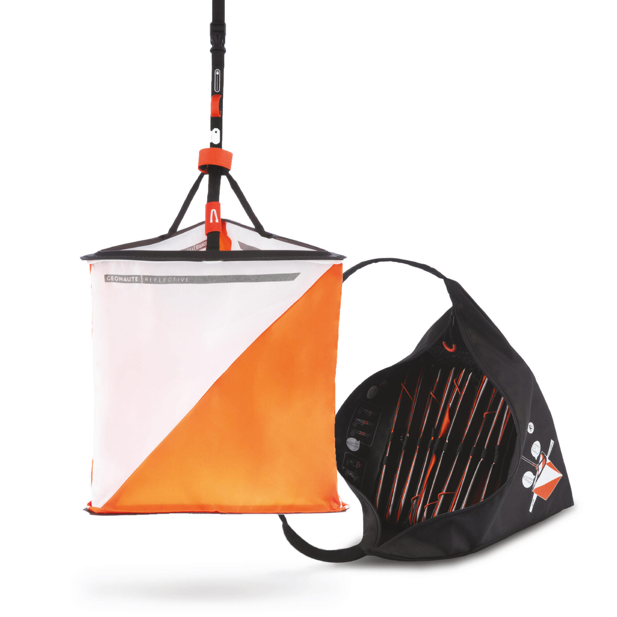 Набор Geonaute из 10 тканевых зонтов для спортивного ориентирования 30 × 30 см, оранжевый
