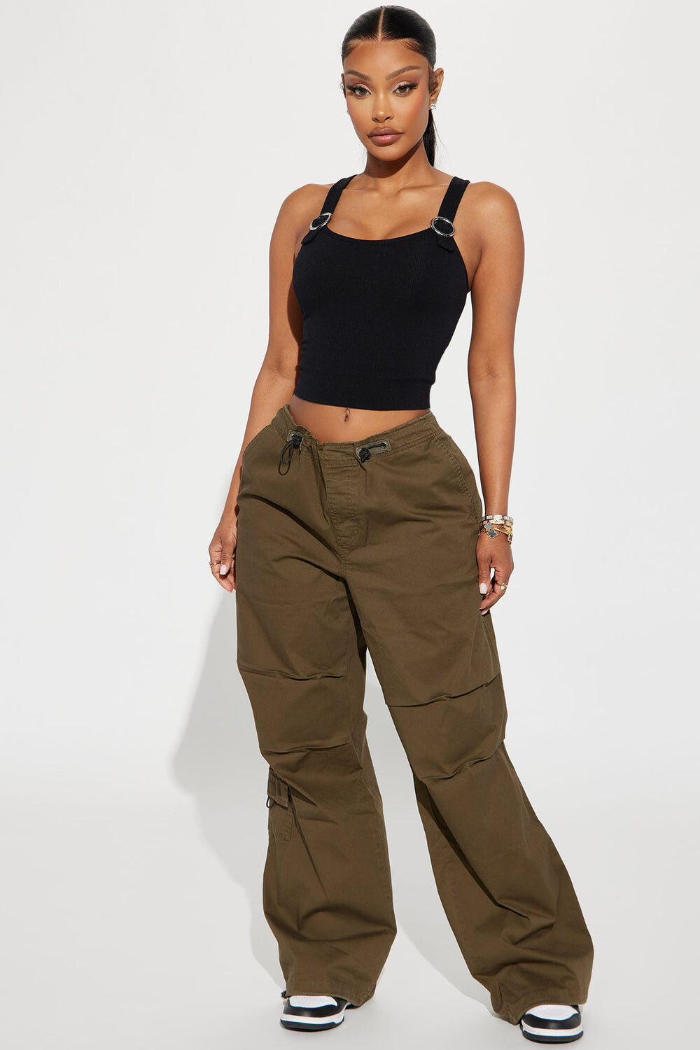 

Брюки Fashion Nova P1699P1, оливковый