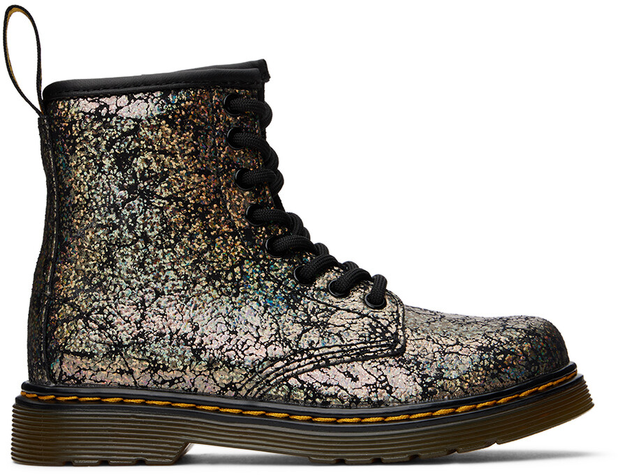 

Детские черные ботинки 1460 Crinkle для больших детей Dr. Martens