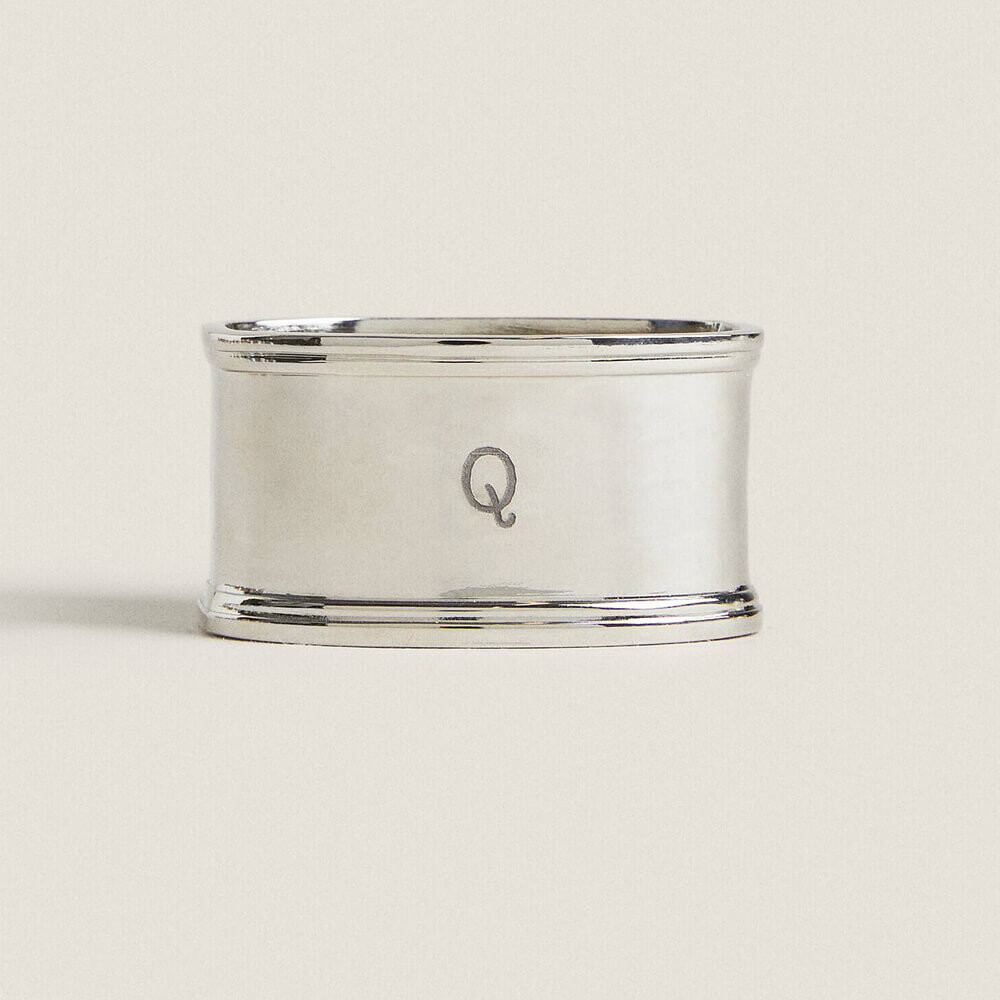 

Кольцо для салфеток с буквой "Q" Zara Home Letter, серебристый