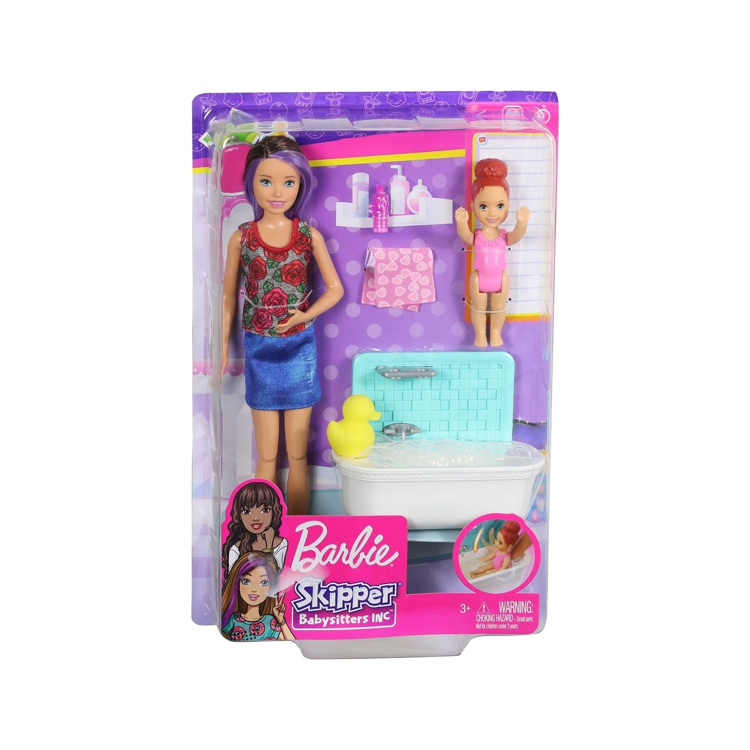 Кукла Barbie няня и игровой набор с аксессуарами FHY97