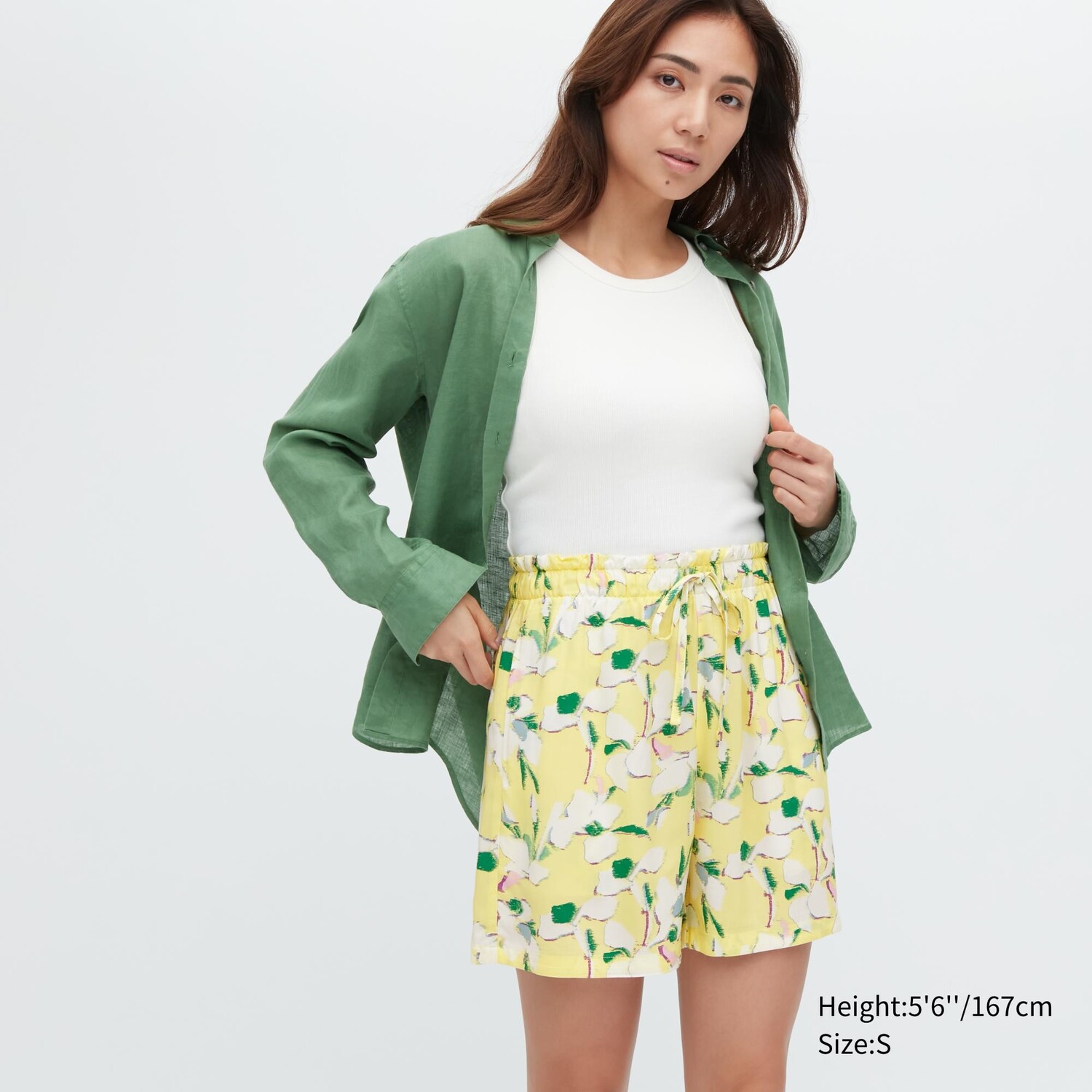 

Релако Шорт Uniqlo, желтый