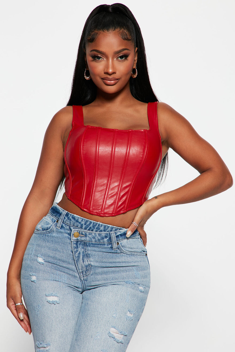 

Топ Fashion Nova GW22X2181, красный