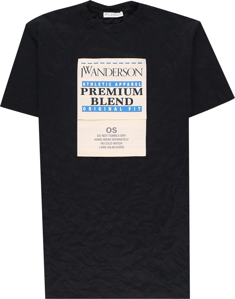 

Футболка JW Anderson Care Label T-Shirt Dress Black, черный