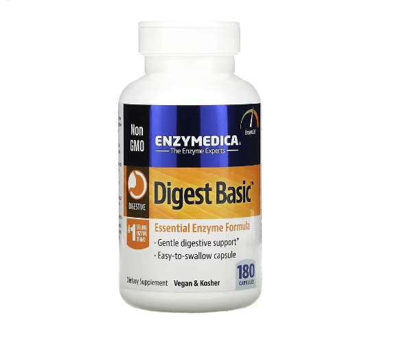Основные ферменты 180 капсул Digest Basic Enzymedica enzymedica digest spectrum ферменты для пищеварения 90 капсул