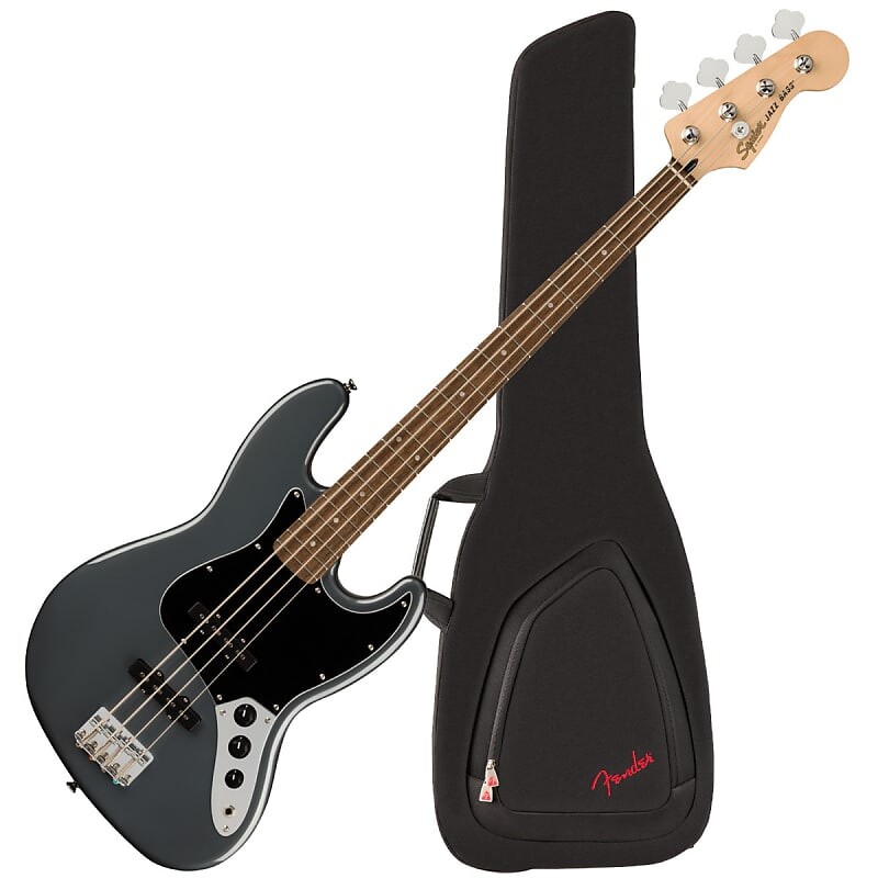

Squier Affinity Jazz Bass - Laurel, Charcoal Frost Metallic PERFORMER PAK Affinity Jazz Charcoal Frost Metallic