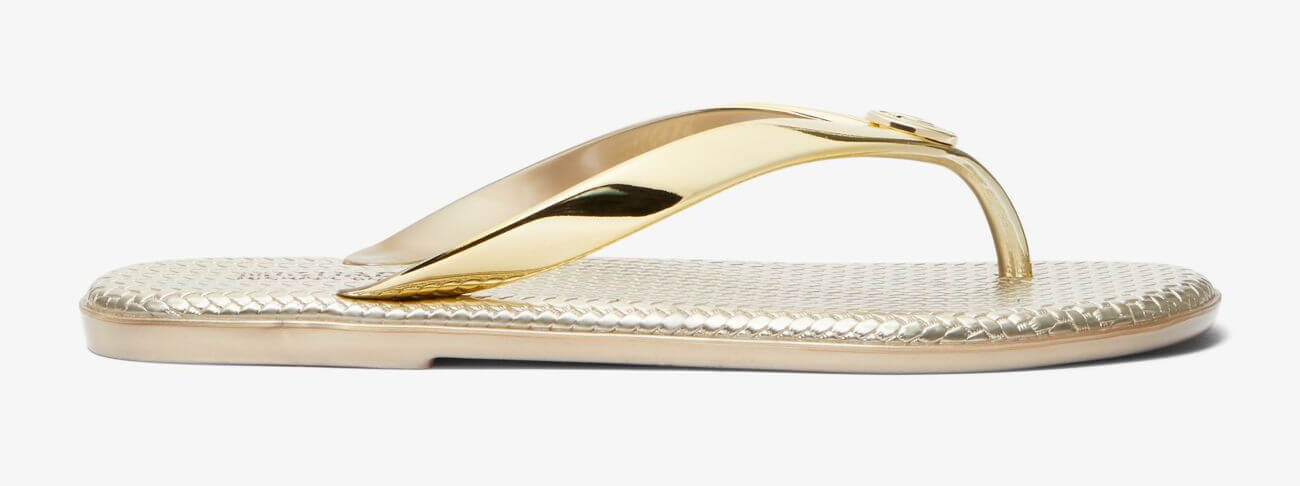 

Шлепанцы Michael Michael Kors Jet Set Metallic PVC, золотой