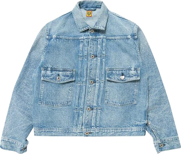 Куртка Human Made Denim Work Jacket 'Indigo', синий - фото