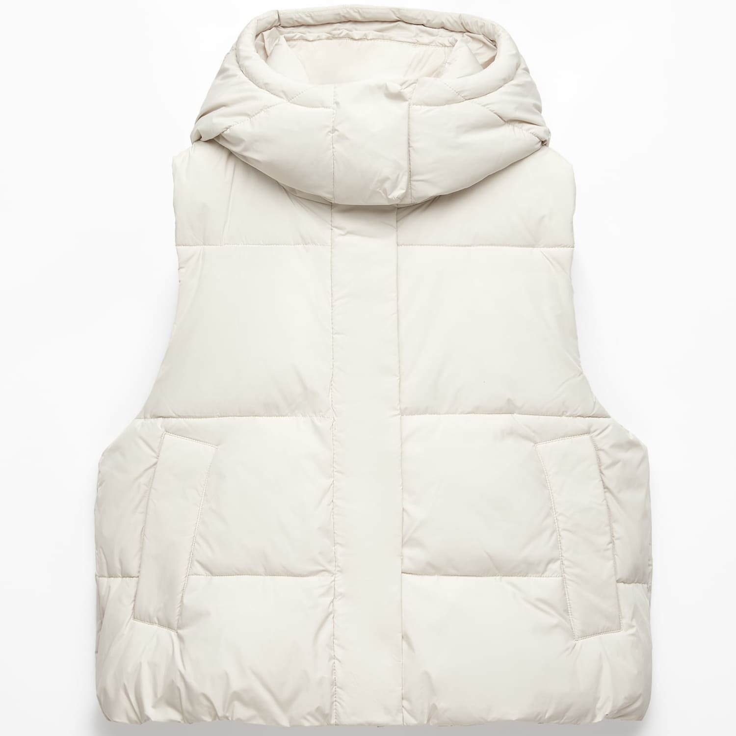 

Жилет Oysho PrimaLoft Water-Repellent Padded, экрю
