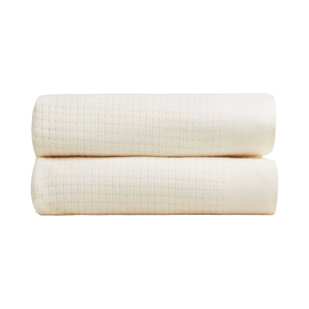 

Плед Zara Home Checked Mini, кремовый