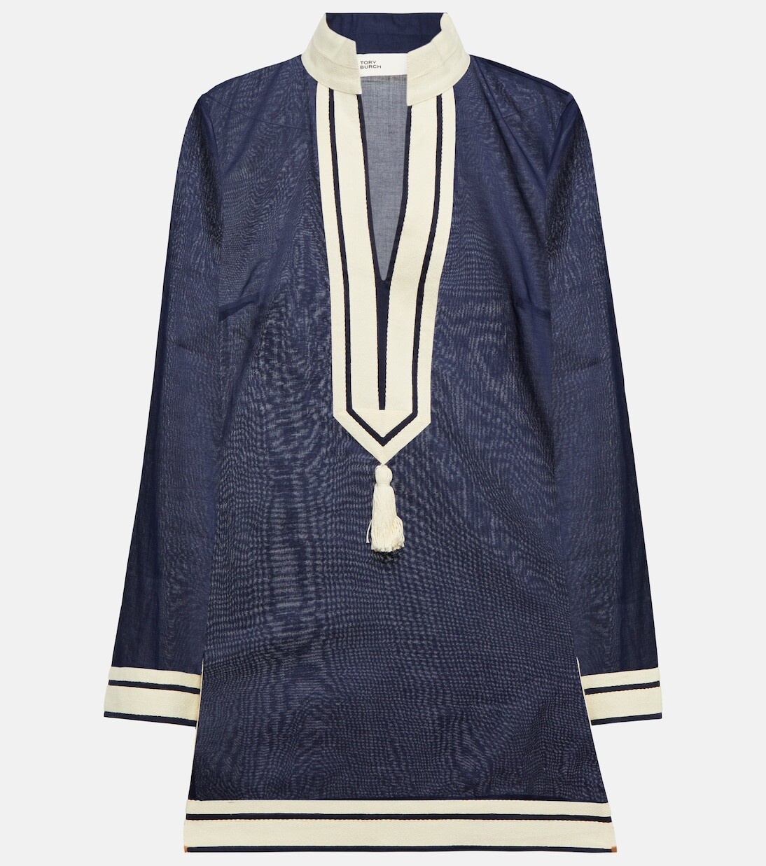 

Хлопковая туника Tory Burch, синий