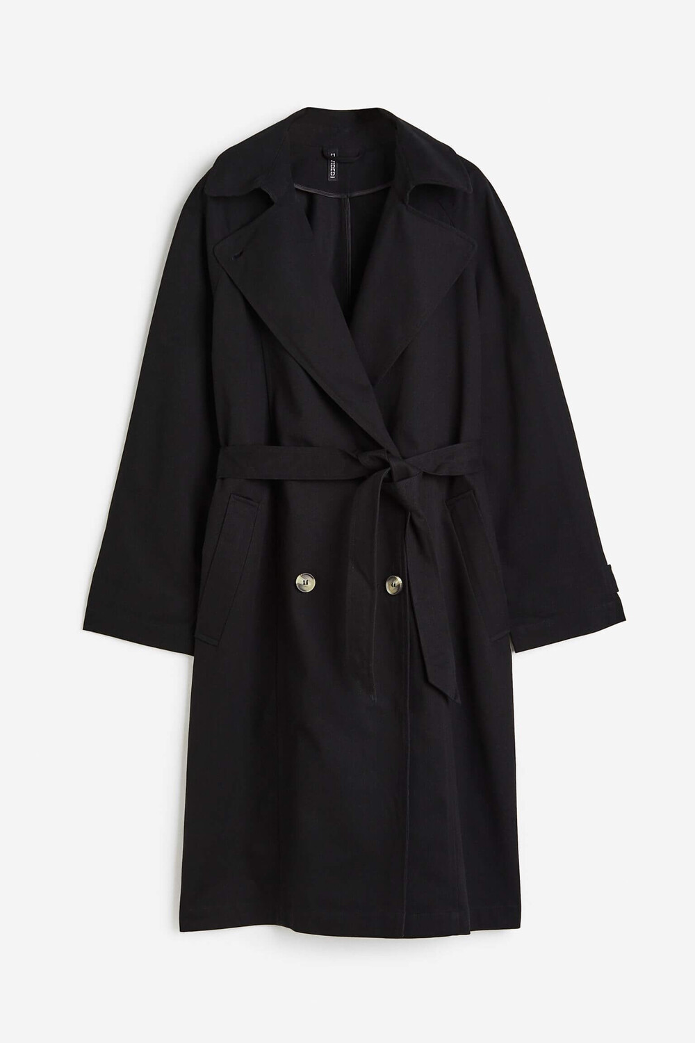 

Тренч H&M Cotton Twill, черный
