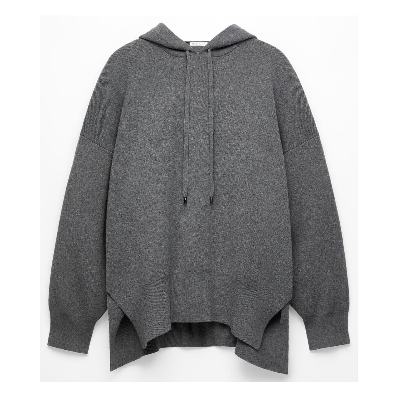 

Худи Oysho Knit Oversized, темно-серый меланж