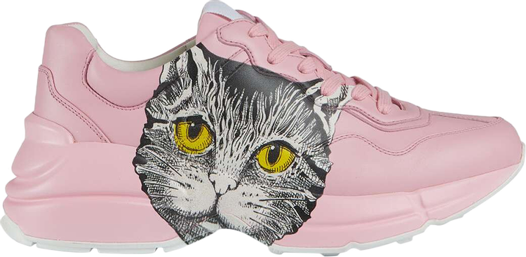 Кроссовки Gucci Wmns Rhyton Mystic Cat - Light Pink, розовый