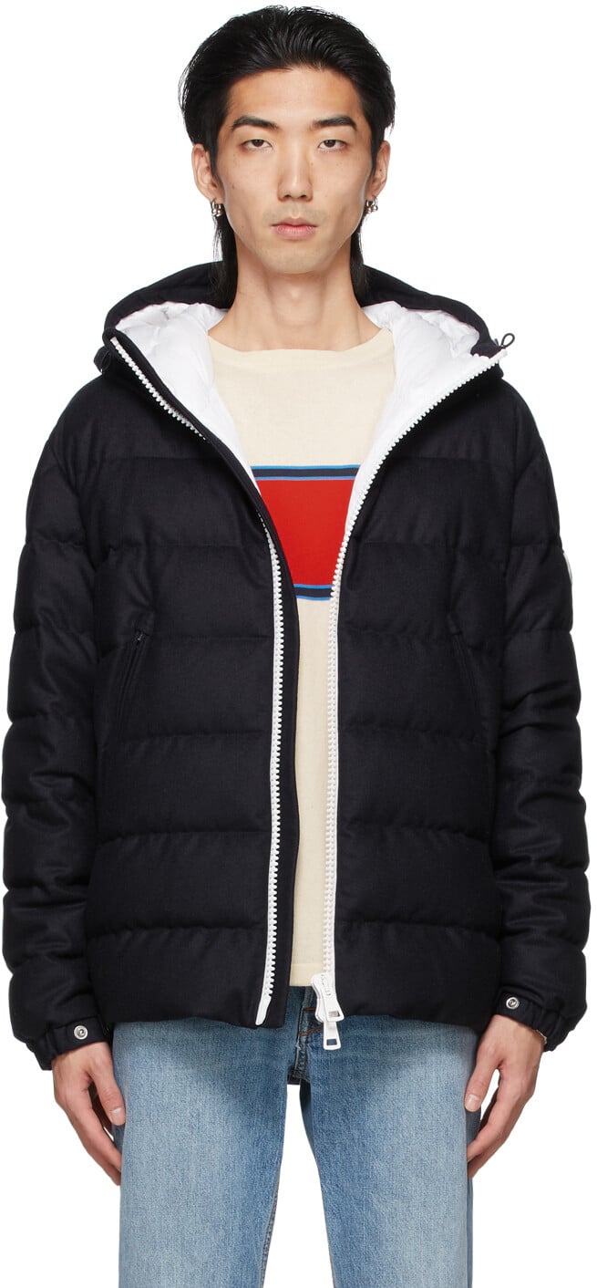 

Темно-синяя куртка из пуха и шерсти Vabb Moncler, Синий