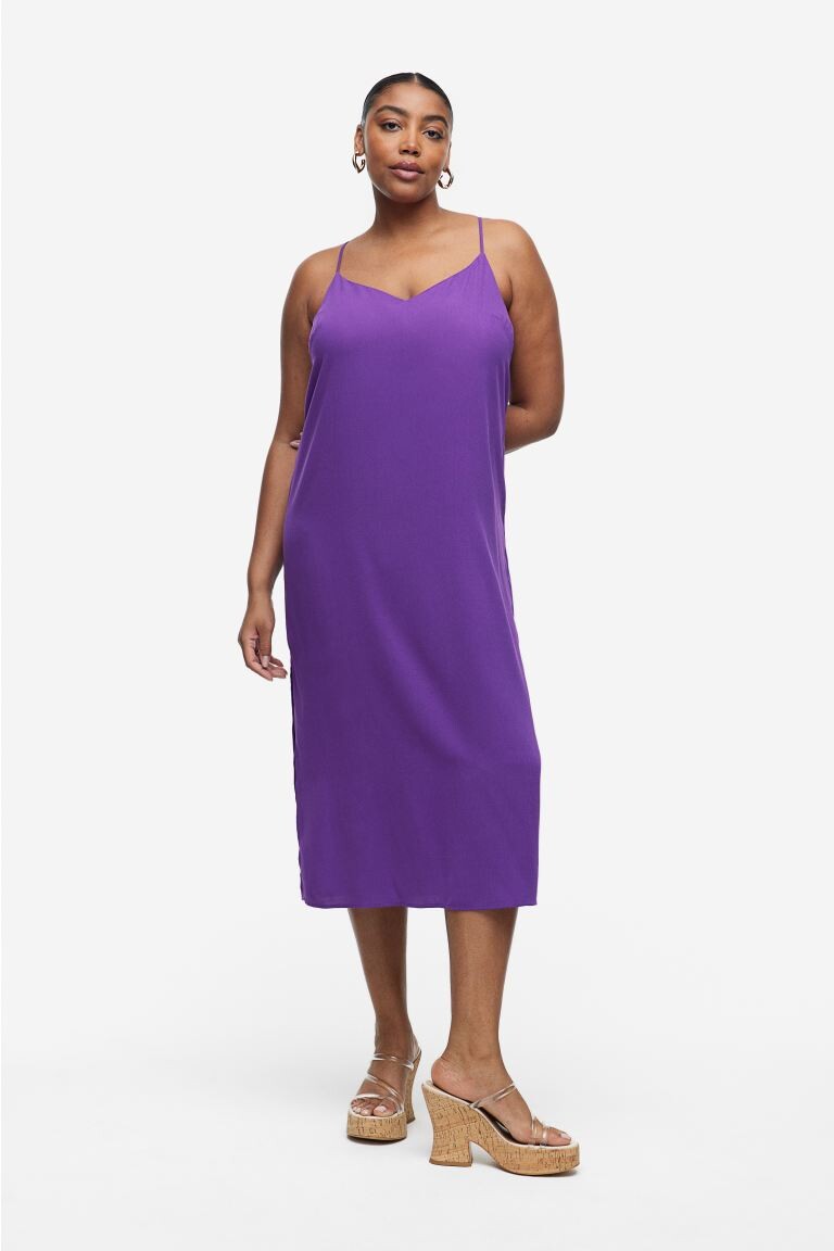 

Платье-комбинация из крепа H&M, фиолетовый