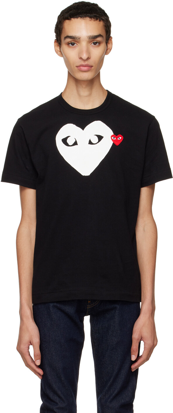 

Черная футболка с принтом \Сердце\"" Comme des Garçons Play