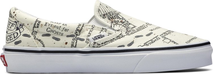 Кеды Vans Harry Potter x Classic Slip-On Marauders Map, белый блокнот harry potter marauders map a5