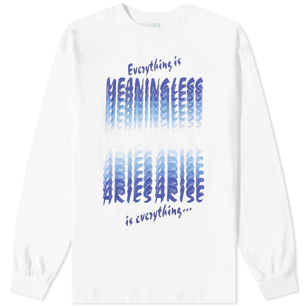 

Футболка Aries Long Sleeve Everything Is Meaningless Tee, Белый