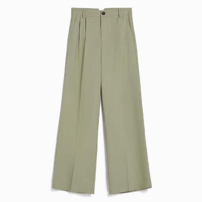 

Брюки Bershka Dad Fit Tailored, хаки