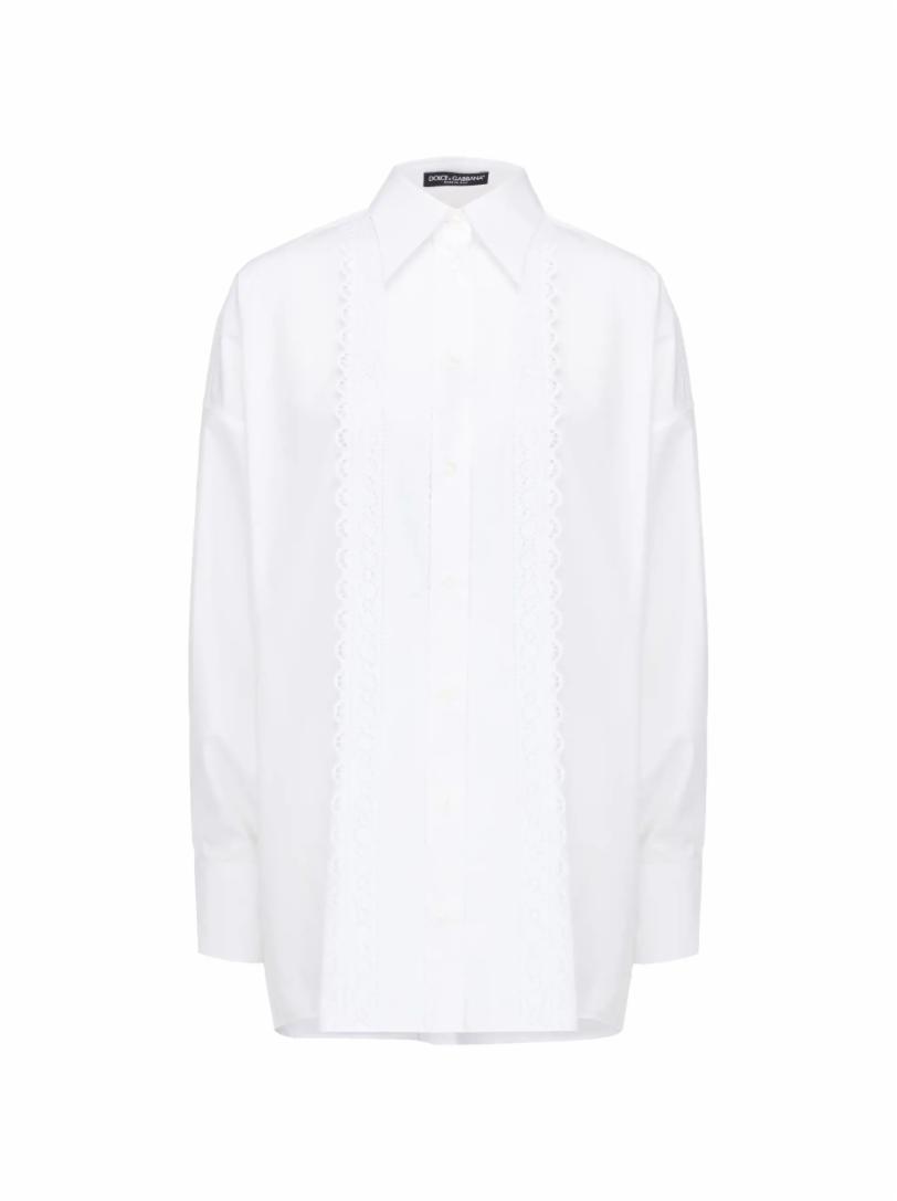 Хлопковая рубашка Dolce&Gabbana кофта zarina на пуговицах в горох 42 размер