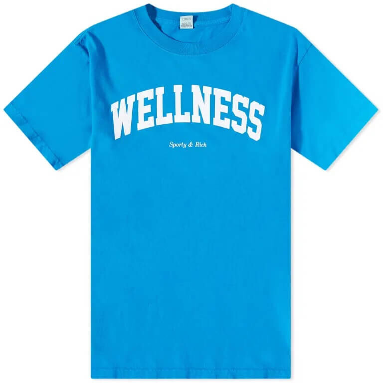 

Футболка Sporty & Rich Wellness Ivy, синий/белый