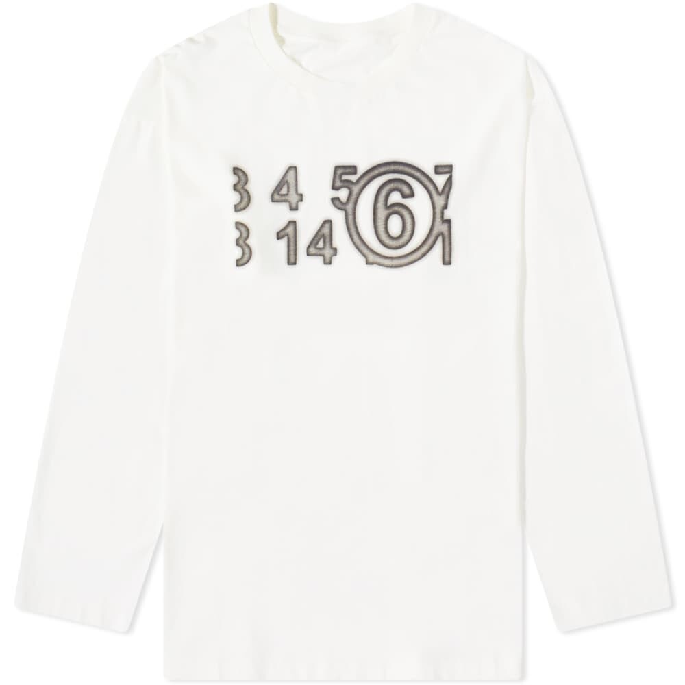 

Футболка Maison Margiela Number Logo Long Sleeve Tee, Белый