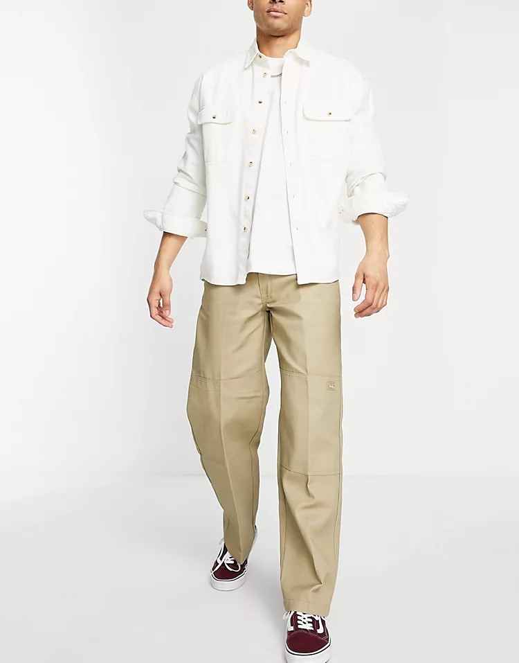 Брюки Dickies Double Knee Work Chino, хаки - фото