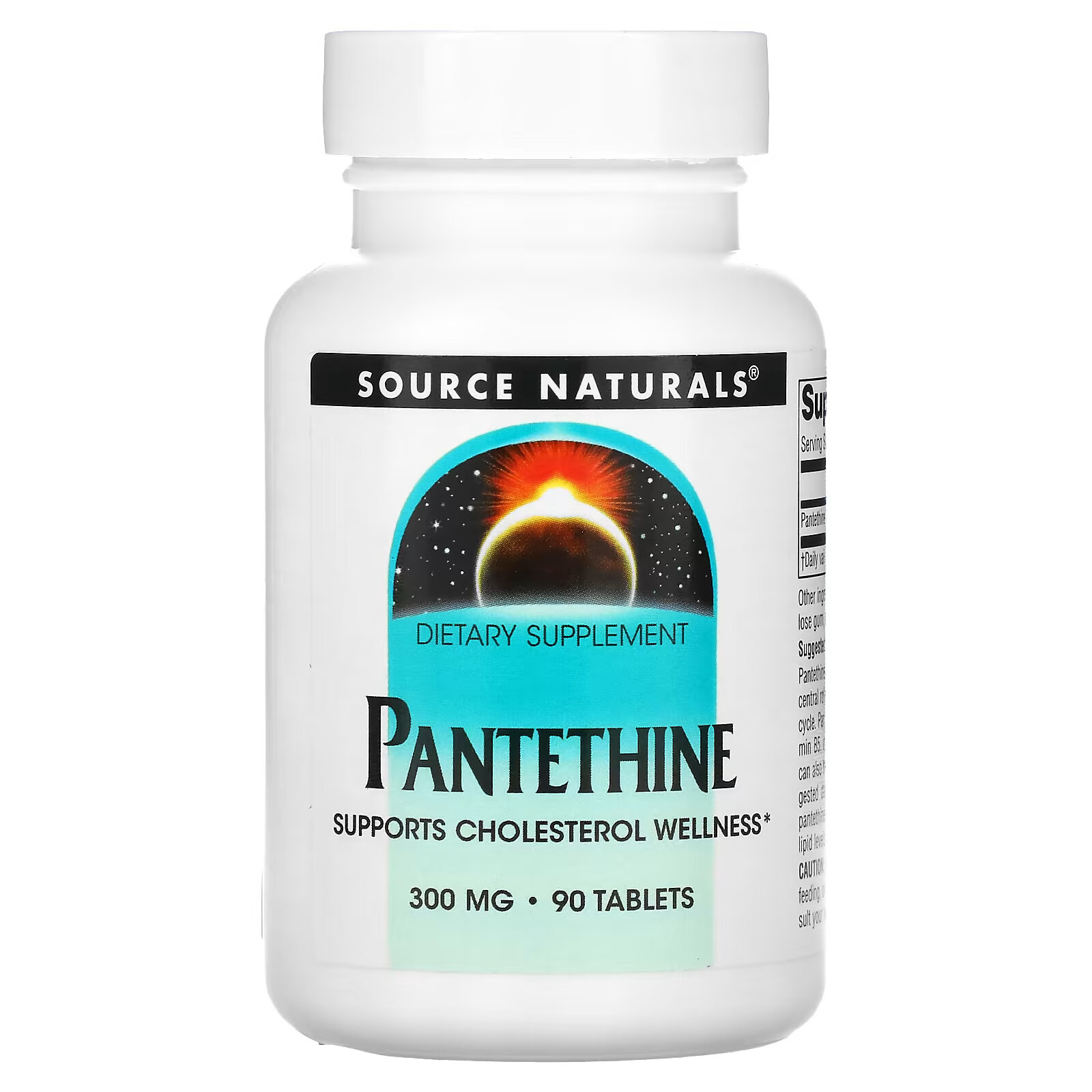 Source Naturals, пантетин, 300 мг, 90 таблеток source naturals ccm кальций 300 мг 120 таблеток