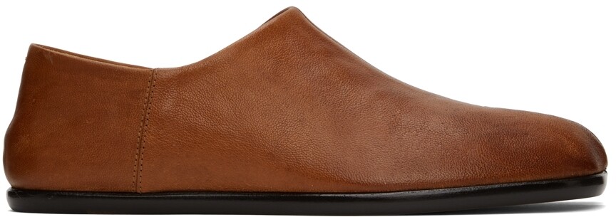 

Коричневые лоферы таби Maison Margiela