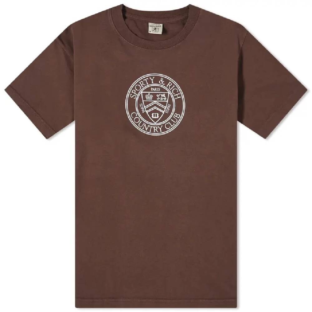 

Футболка Sporty & Rich Conneticut Crest, коричневый