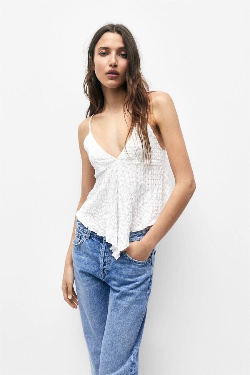 

Белый топ Pull&Bear, белый