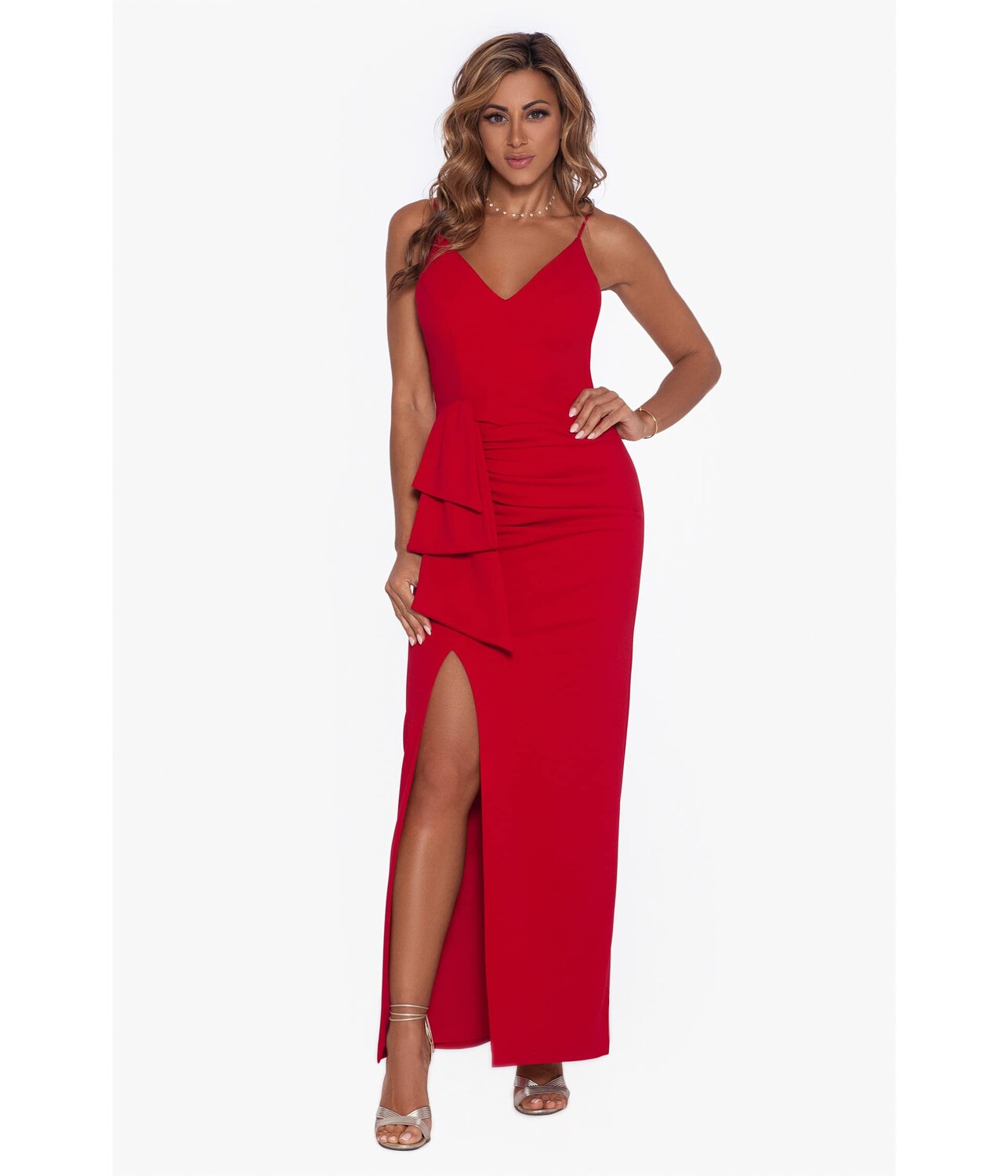 

Платье XSCAPE, Long Spaghetti Strap Scuba Crepe