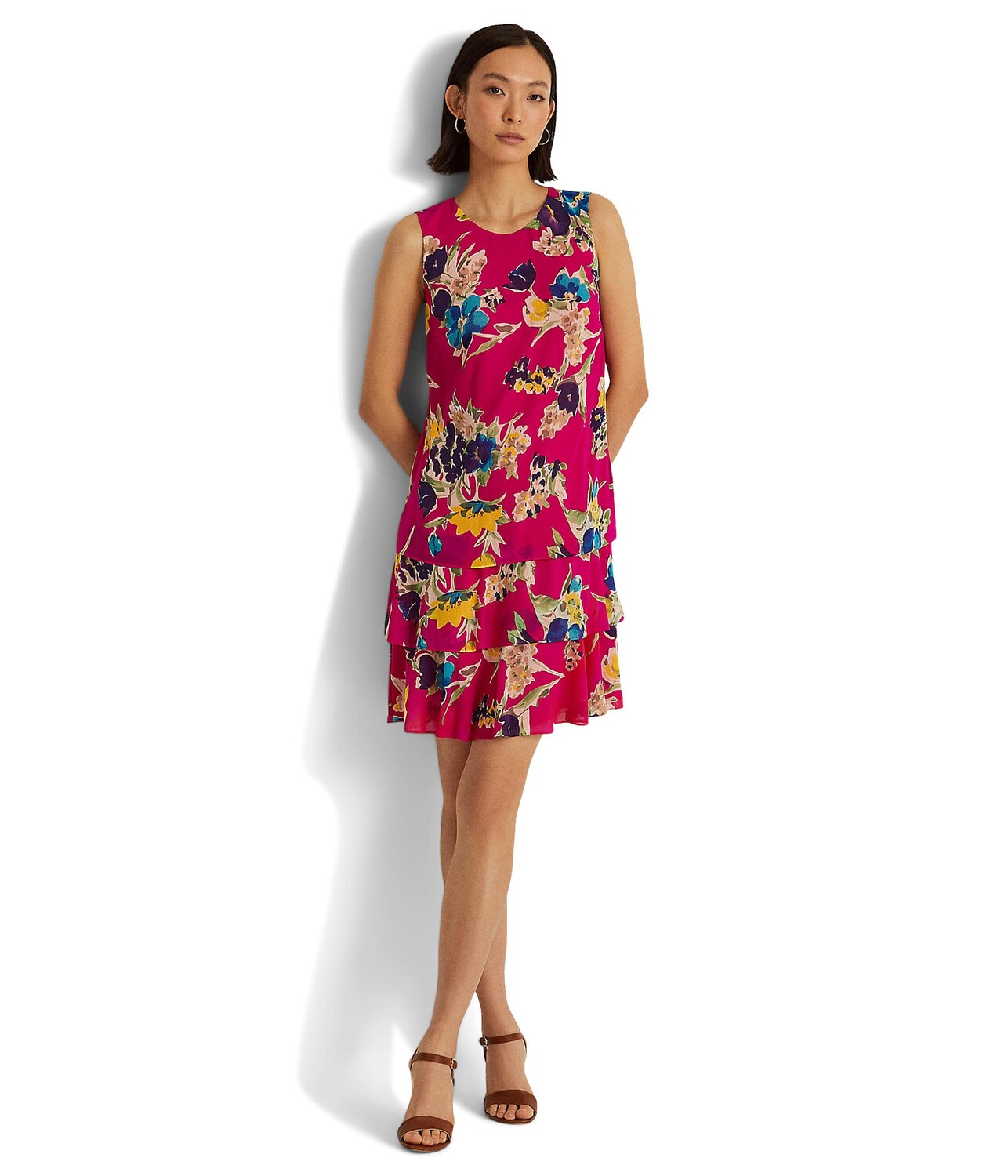 

Платье LAUREN Ralph Lauren, Floral Georgette Sleeveless Dress