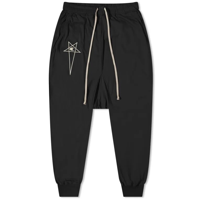 

Брюки Champion & Rick Owens Prisoner Drawstring, черный