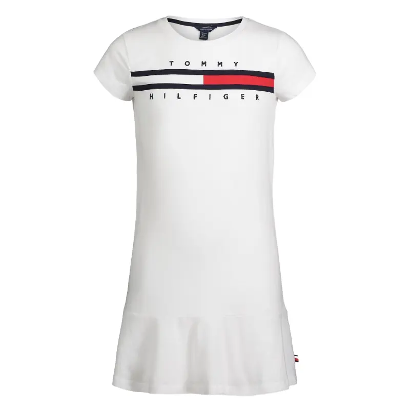 

Платье-футболка Tommy Hilfiger Little Kids' Essential, белый