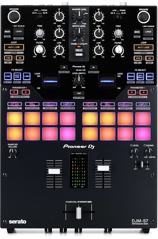 Pioneer DJ DJM-S7 2-канальный микшер для Serato DJ DJM-S7/UXEGCB фотографии