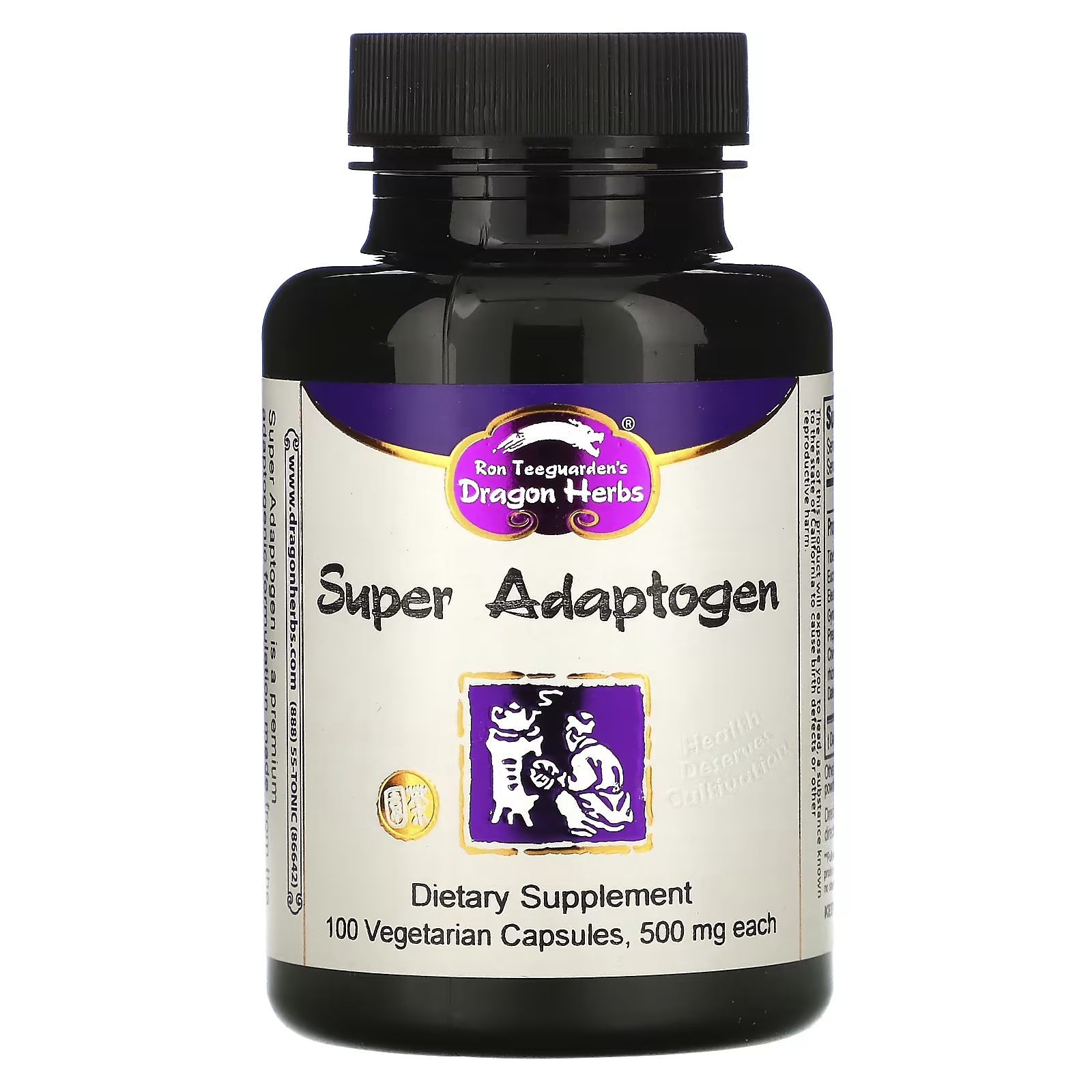 Dragon Herbs Super Adaptogen 500 mg, 100 растительных капсул