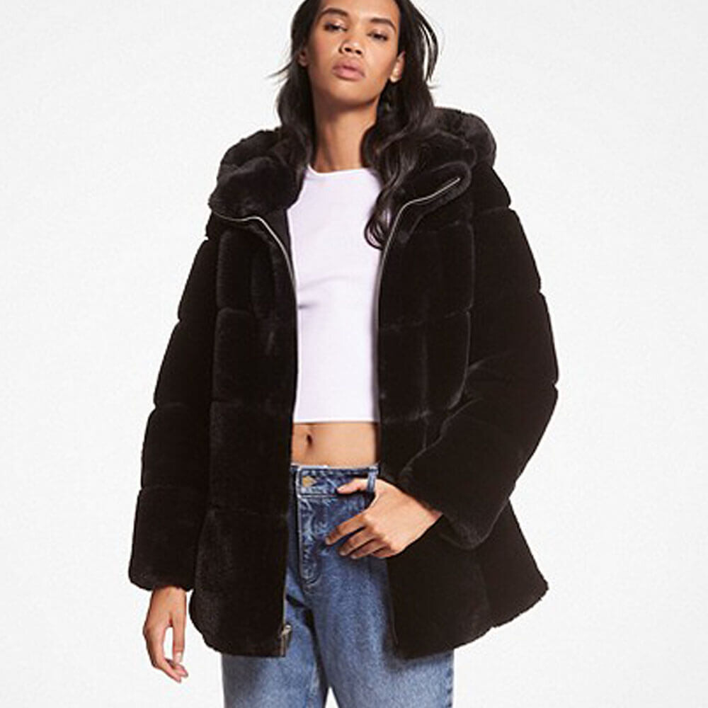 

Куртка из искусственного меха Michael Michael Kors Quilted, черный