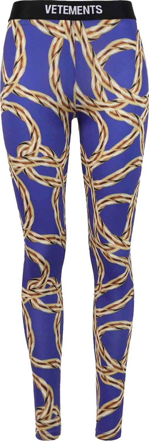 

Леггинсы Vetements Gold Chain Leggings 'Royal Blue', золотой