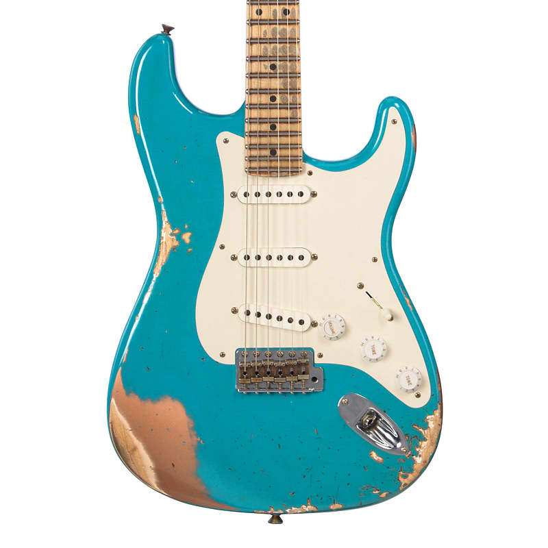 Электрогитара Fender Custom Shop MVP 1956 Stratocaster Heavy Relic - Taos Turquoise over Copper - Dealer Select Master Vintage Player Series Electric Guitar - NEW!