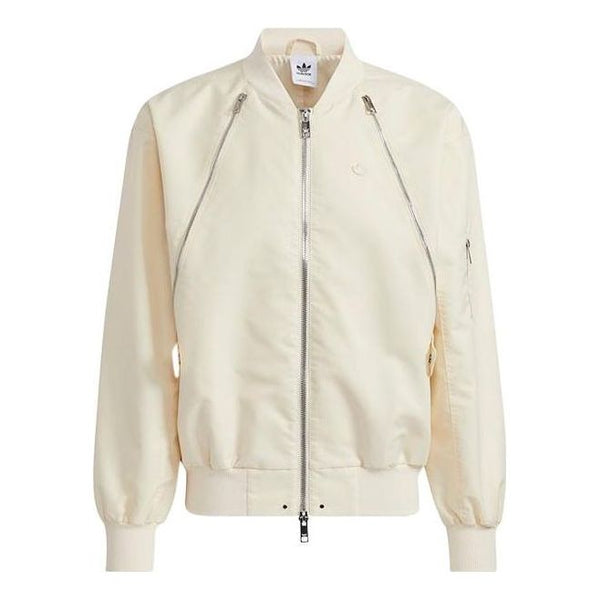цена Куртка adidas originals Zipper Jkt Solid Color Casual Sports Jacket Beige, бежевый